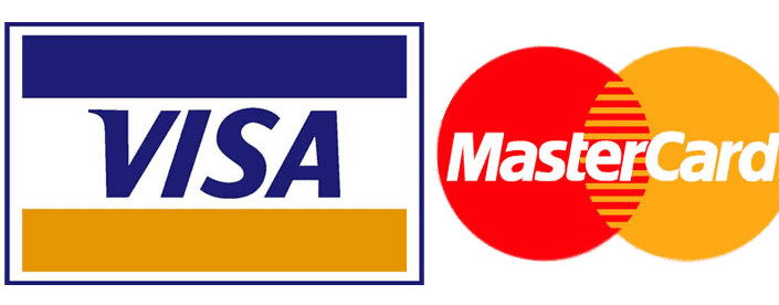 We accept Visa, Mastercard, and American Express